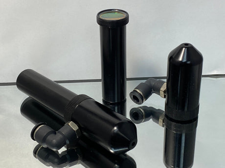 Tubi per lenti da 25 mm di diametro con lente di messa a fuoco ZnSe. o Kit da 3 pezzi + strumento di allineamento