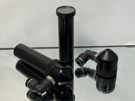 Tubi per lenti da 24 mm di diametro con lente di messa a fuoco ZnSe. o Kit da 3 pezzi + strumento di allineamento